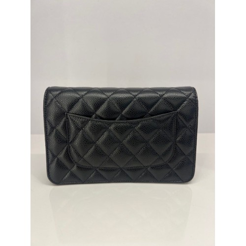 Chanel Wallet on Chain Caviar Leather, Gold Tone Hardware