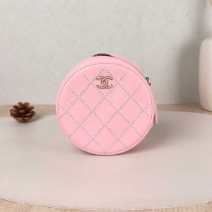 Preloved Chanel Round Clutch with Chain-DS60805563-DV