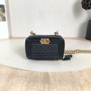 Preloved Chanel Mini Boy Clutch with Chain / Coin Purse on Chain-DS60900891-DV