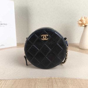 Preloved Chanel Round Clutch with Chain-DS60905529-DV