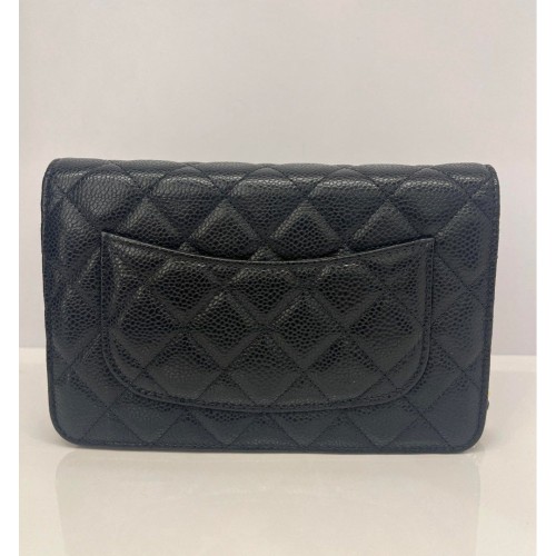 Chanel Wallet on Chain Caviar Leather, Gold Tone Hardware