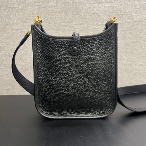 Hermes Evelyne 16 Amazone Black Taurillon Clemence Leather, Gold Tone Hardware