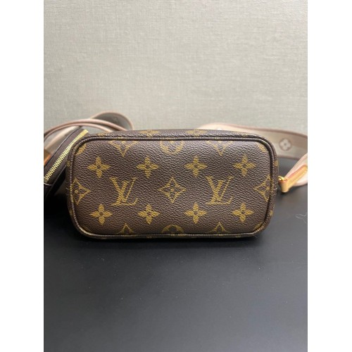 Louis Vuitton Neverfull BB Monogram Beige Microchip, Gold Tone Hardware