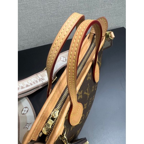 Louis Vuitton Neverfull BB Monogram Beige Microchip, Gold Tone Hardware