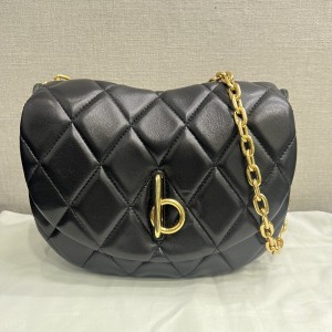 Burberry Rocking Horse Black Lambskin Crossbody Bag