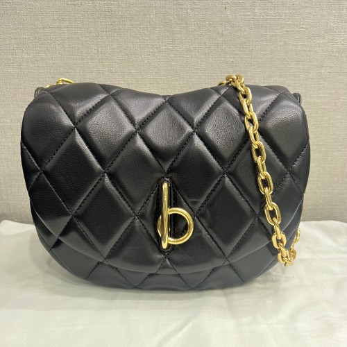 Burberry Rocking Horse Black Lambskin Crossbody Bag