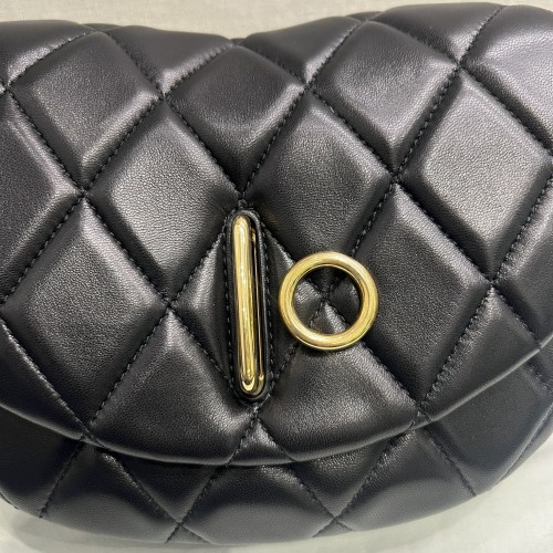 Burberry Rocking Horse Black Lambskin Crossbody Bag