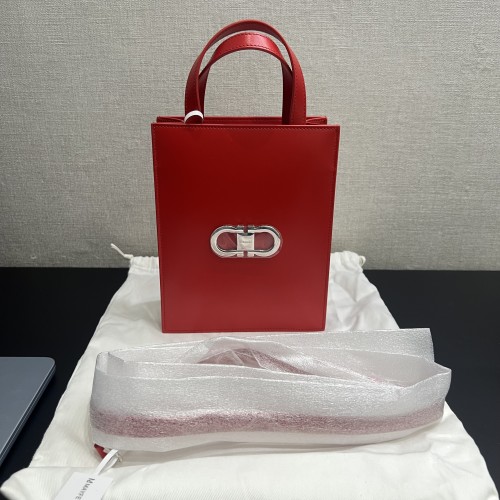 Salvatore Ferragamo Double Gancini Mini Tote Bag 