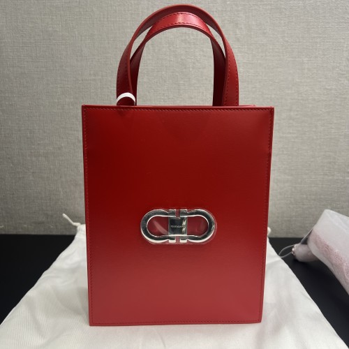 Salvatore Ferragamo Double Gancini Mini Tote Bag 