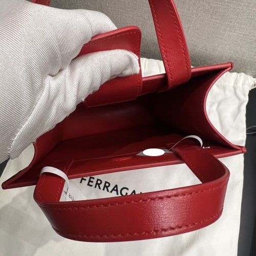 Salvatore Ferragamo Double Gancini Mini Tote Bag 