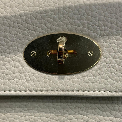 Mulberry Bayswater Leather Satchel Chalk