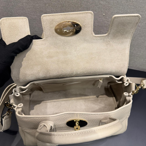 Mulberry Bayswater Leather Satchel Chalk