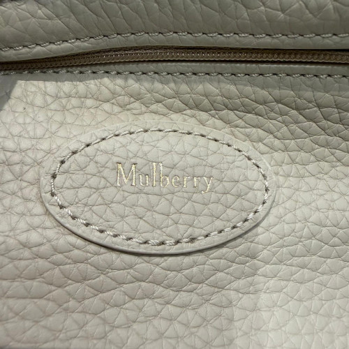 Mulberry Bayswater Leather Satchel Chalk