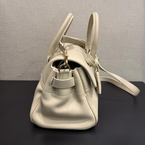 Mulberry Bayswater Leather Satchel Chalk