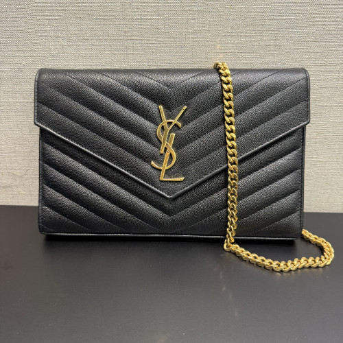 Saint Laurent Cassandre Envelope Chain Wallet