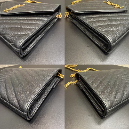 Saint Laurent Cassandre Envelope Chain Wallet
