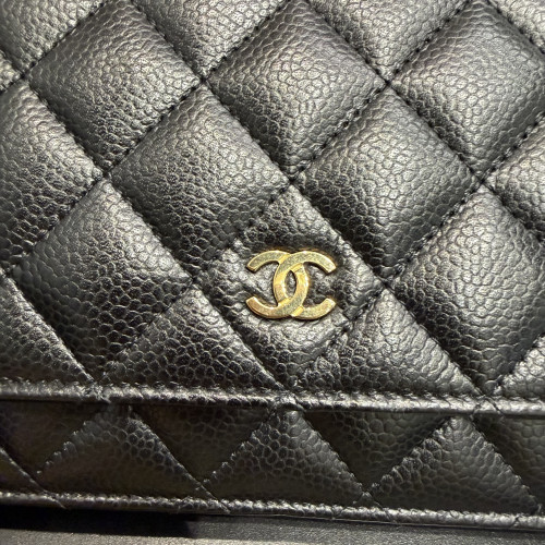 Chanel Classic Wallet on Chain Black Caviar Leather
