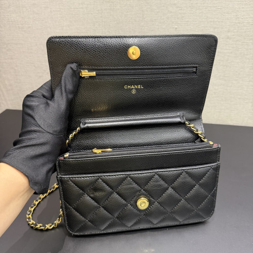 Chanel Classic Wallet on Chain Black Caviar Leather