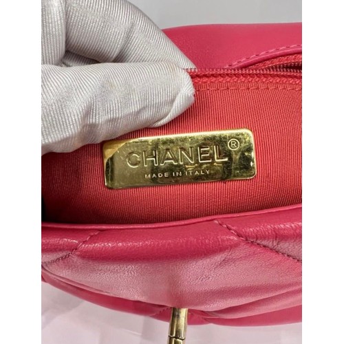 Chanel C19 Small Bag Lambskin Pink, Mixed Hardware