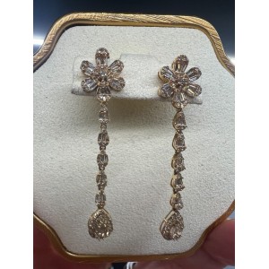 Asherée WG106 DIAMOND EARRING, K18YG 3.342gms, DIA 1cts 