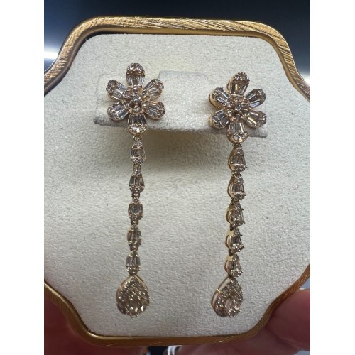 Asherée WG106 DIAMOND EARRING, K18YG 3.342gms, DIA 1cts 