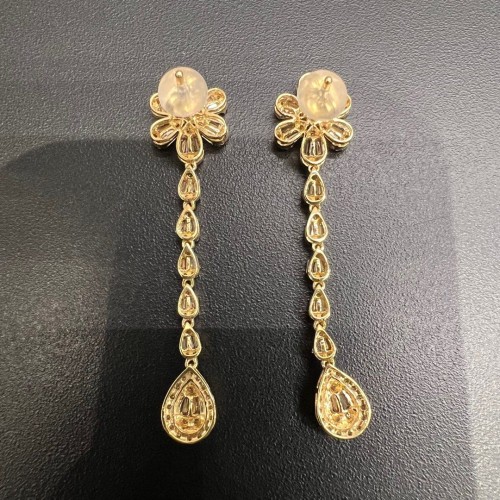 Asherée WG106 DIAMOND EARRING, K18YG 3.342gms, DIA 1cts 