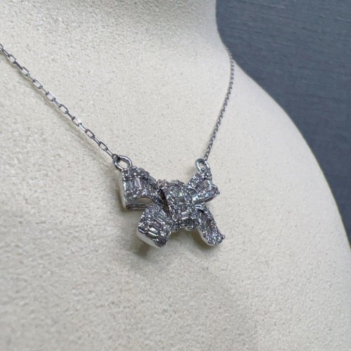 Asherée WG117 DIAMOND PENDANT W/CHAIN   ,K18WG 2.142gms ,DIA 0.5cts   