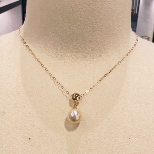 Asherée WG122 PEARL PENDANT W/CHAIN, K18YG 0.832gms, DIA 0cts 