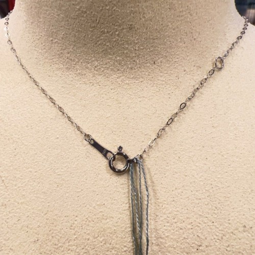 Asherée  WG123 PEARL PENDANT W/CHAIN, K18WG 1.016gms, DIA 0cts 