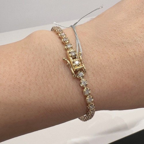 Asherée WG15 DIAMOND BRACELET, K18YG 7.555gms, DIA 2cts
