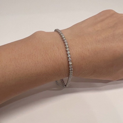 Asherée WG2 DIAMOND BRACELET, K18WG 5.513gms, DIA 3cts 