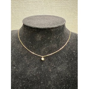 Asherée WG25 DIAMOND PENDANT W/CHAIN, K18PG 0.542gms, DIA 0.1cts 