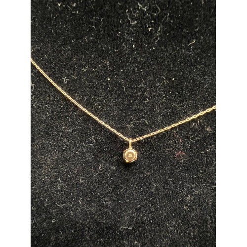 Asherée WG25 DIAMOND PENDANT W/CHAIN, K18PG 0.542gms, DIA 0.1cts 