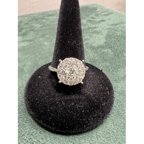 Asherée WG37 DIAMOND RING ,K18WG 3.304gms ,DIA 1cts