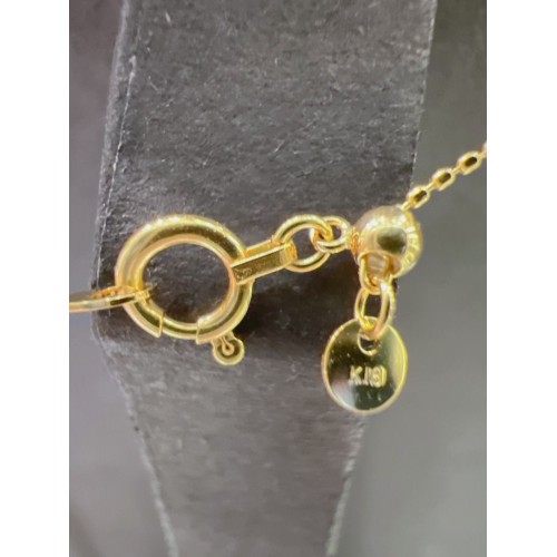 Asherée WG41 DIAMOND NECKLACE, K18YG 1.383gms, DIA 0.3cts 