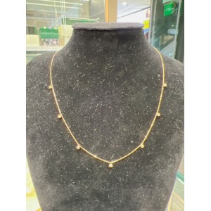Asherée WG41 DIAMOND NECKLACE, K18YG 1.383gms, DIA 0.3cts 