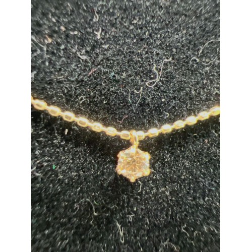 Asherée WG41 DIAMOND NECKLACE, K18YG 1.383gms, DIA 0.3cts 