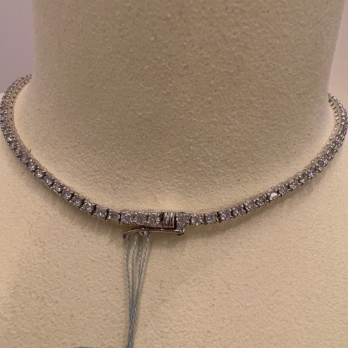 Asherée WG42 DIAMOND NECKLACE, K18WG 14.757gms, DIA 5cts