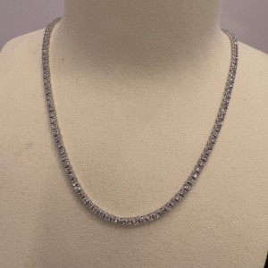 Asherée WG42 DIAMOND NECKLACE, K18WG 14.757gms, DIA 5cts