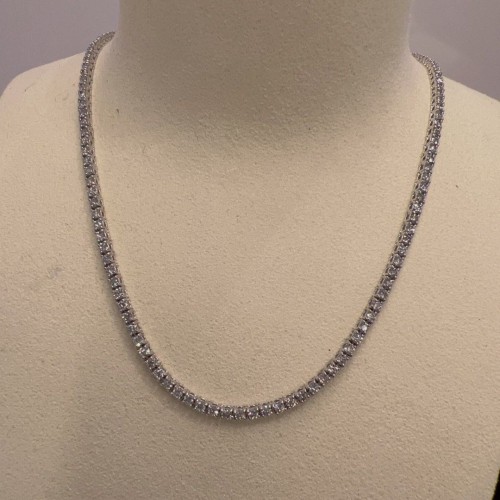 Asherée WG42 DIAMOND NECKLACE, K18WG 14.757gms, DIA 5cts