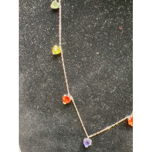 Asherée WG43 SAPPHIRE NECKLACE, K18WG 0.743gms, DIA 0cts 