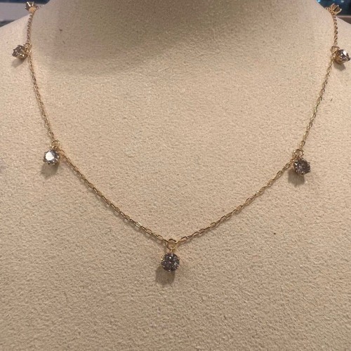 Asherée WG53 DIAMOND NECKLACE, K18YG 1.459gms, DIA 1cts 