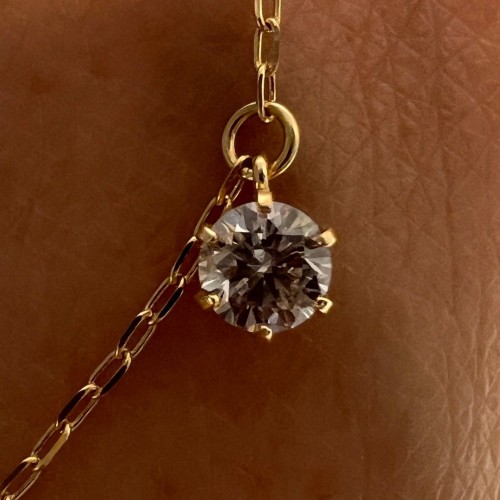 Asherée WG53 DIAMOND NECKLACE, K18YG 1.459gms, DIA 1cts 