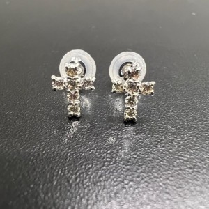 Asherée WG62 DIAMOND EARRING, K18WG 0.35gms, DIA 0.2cts 
