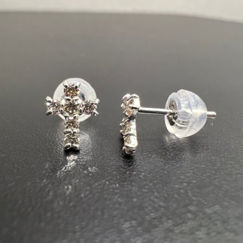 Asherée WG62 DIAMOND EARRING, K18WG 0.35gms, DIA 0.2cts 