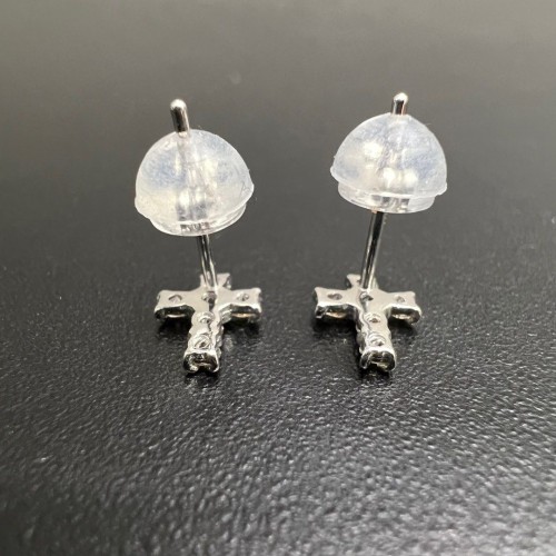 Asherée WG62 DIAMOND EARRING, K18WG 0.35gms, DIA 0.2cts 