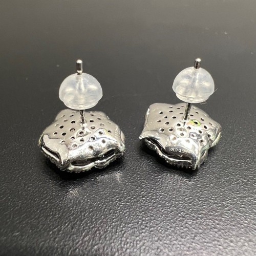 Asherée WG70 BLACK DIAMOND EARRING ,K18WG 3gms ,DIA 1cts