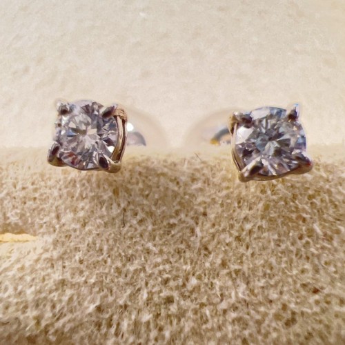 Asherée WG76 DIAMOND EARRING, PT900 0.405gms, DIA 0.2cts 