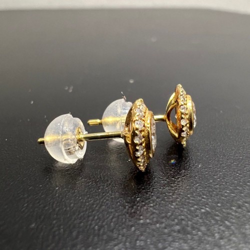 Asherée WG82 DIAMOND EARRING, K18YG 0.958gms, DIA 0.66cts 