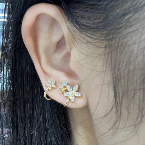 Asherée WG90 DIAMOND EARRING, K18YG 4.423gms, DIA 0.6cts 